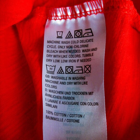 Candace Cameron Bure Breezy Orange 100% Cotton Flutter Cap Sleeve Top Size XXS - Picture 7 of 16